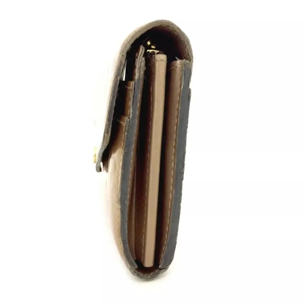 Authentic Louis Vuitton Monogram Vernis Sarah Long Bifold Wallet /R5198